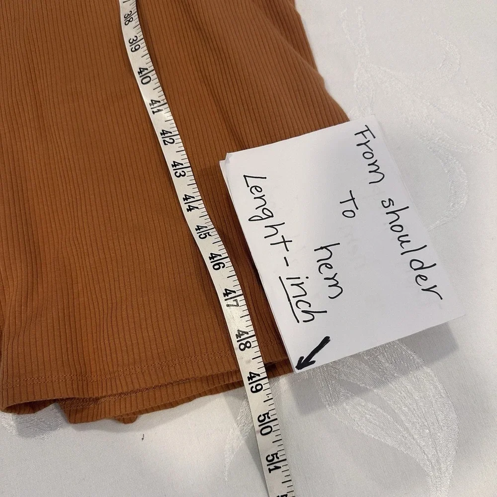 AFRM Size-L Midi Dress Jordana Caramel Long Sleeve Revolve $128